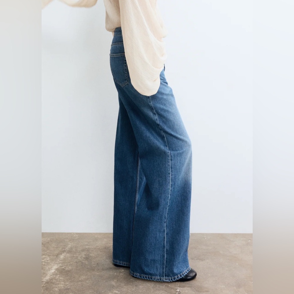 H&M Light Blue Wide Leg Jeans